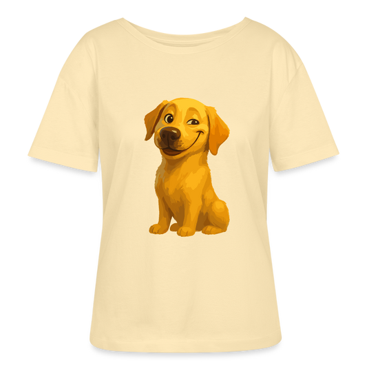 Labrador Shirt – Grinsender Cartoon Hund | Lustiges Geschenk für Hundebesitzer, Hundefans und Labrador-Liebhaber - Creme