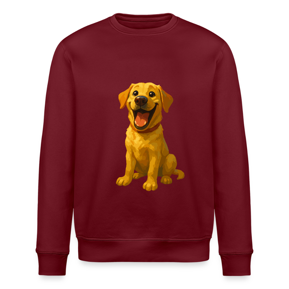 Labrador Sweatshirt – Lachender Cartoon Hund | Lustiges Geschenk für Hundebesitzer, Labrador-Fans und Hundefreunde - Burgunderrot