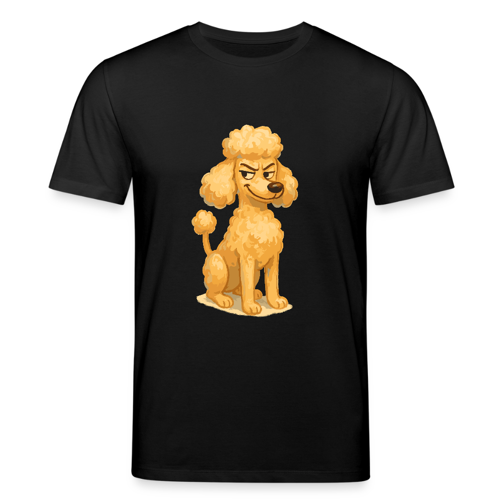 Frecher Pudel T-Shirt Cartoon im Malstil – Humorvolles Hundemotiv für Tierfreunde und Geschenkidee für Hundeliebhaber - Schwarz