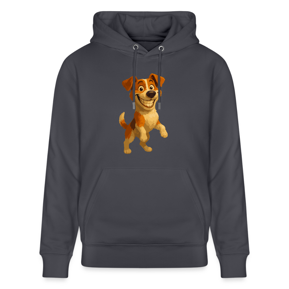 Jack Russell Terrier Hoodie breit grinsend – süßer Cartoon Hund, lustiges Motiv für Hundeliebhaber & Geschenkidee für Tierfreunde - Indigoblau