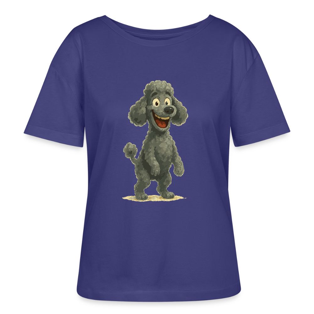Pudel Shirt mit breitem Grinsen Lustiger Cartoon – Witziges Hunde Design für Pudel Fans und Hundeliebhaber - Dämmerung
