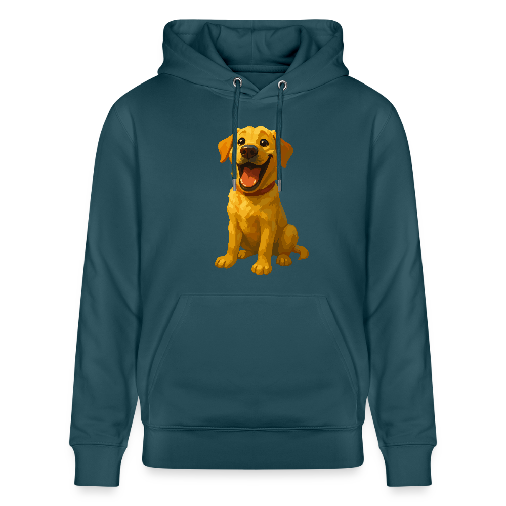 Labrador Hoodie – Lachender Cartoon Hund | Lustiges Geschenk für Hundebesitzer, Labrador-Fans und Hundefreunde - Dunkles Petrol