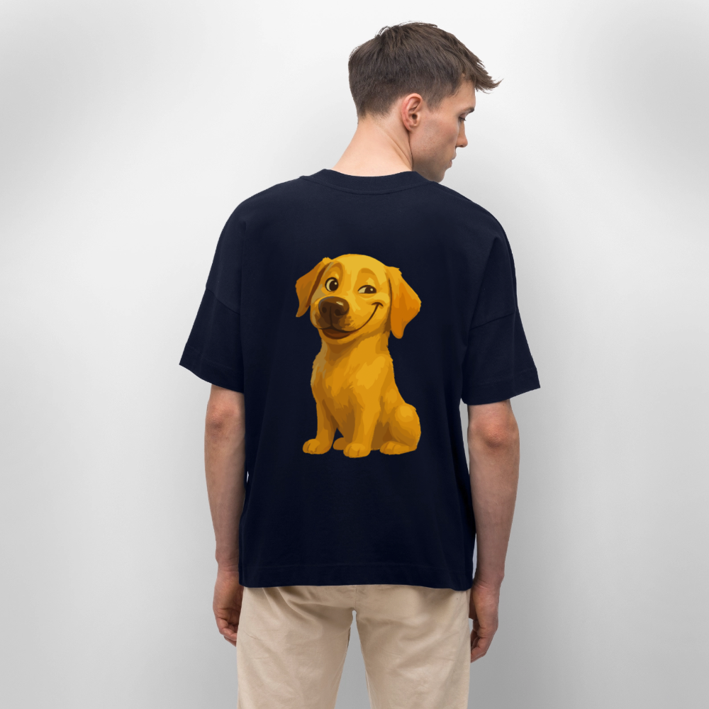Labrador Oversized – Grinsender Cartoon Hund | Lustiges Geschenk für Hundebesitzer, Hundefans und Labrador-Liebhaber - Navy