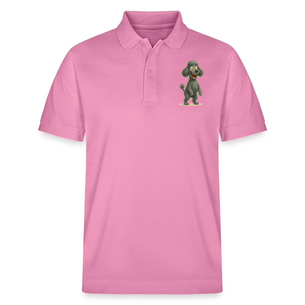 Pudel Poloshirt mit breitem Grinsen Lustiger Cartoon – Witziges Hunde Design für Pudel Fans und Hundeliebhaber - Blasenrosa