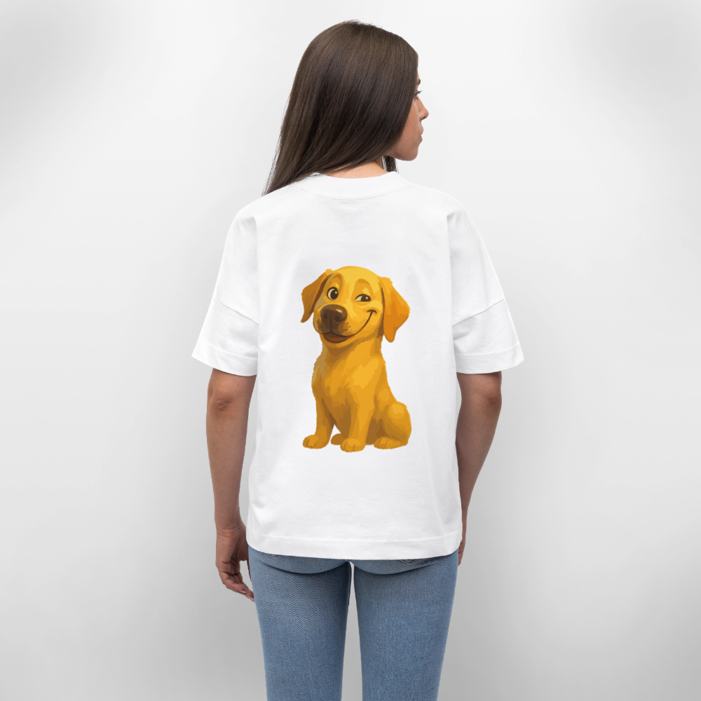 Labrador Oversized – Grinsender Cartoon Hund | Lustiges Geschenk für Hundebesitzer, Hundefans und Labrador-Liebhaber - Weiß