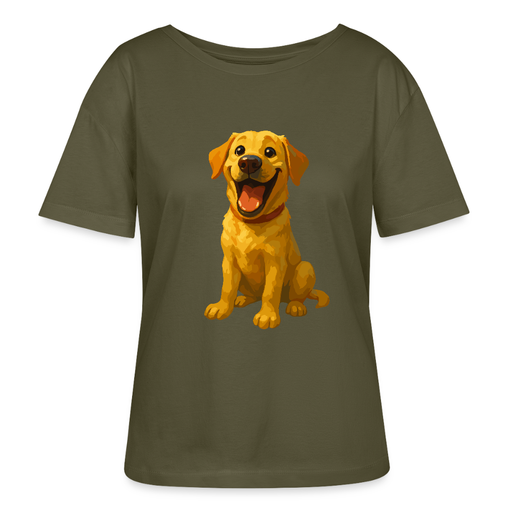 Labrador Shirt – Lachender Cartoon Hund | Lustiges Geschenk für Hundebesitzer, Labrador-Fans und Hundefreunde - Khaki