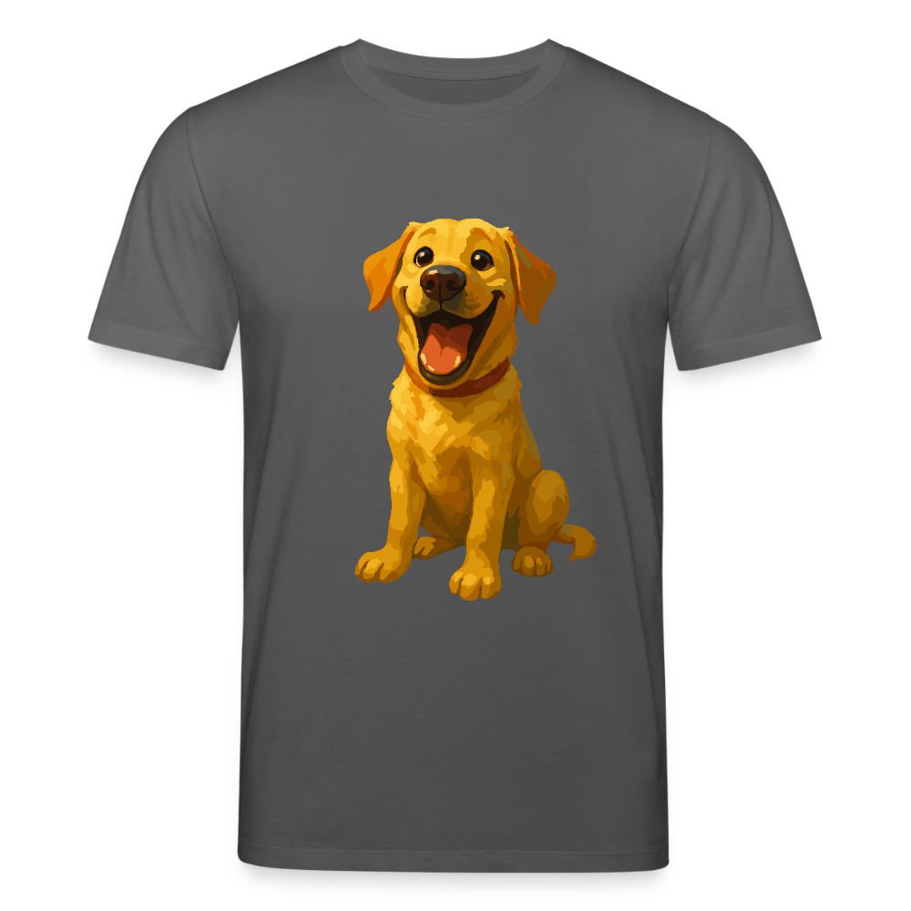 Labrador T-Shirt – Lachender Cartoon Hund | Lustiges Geschenk für Hundebesitzer, Labrador-Fans und Hundefreunde - Anthrazit