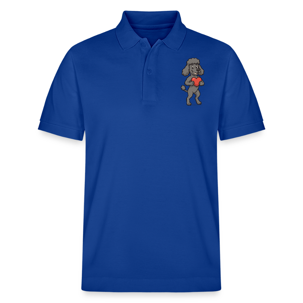 Pudel Poloshirt mit Herz Cartoon – Liebevolles Hunde Motiv für Valentinstag, Geschenke und Hundeliebhaber - Dunkelblau