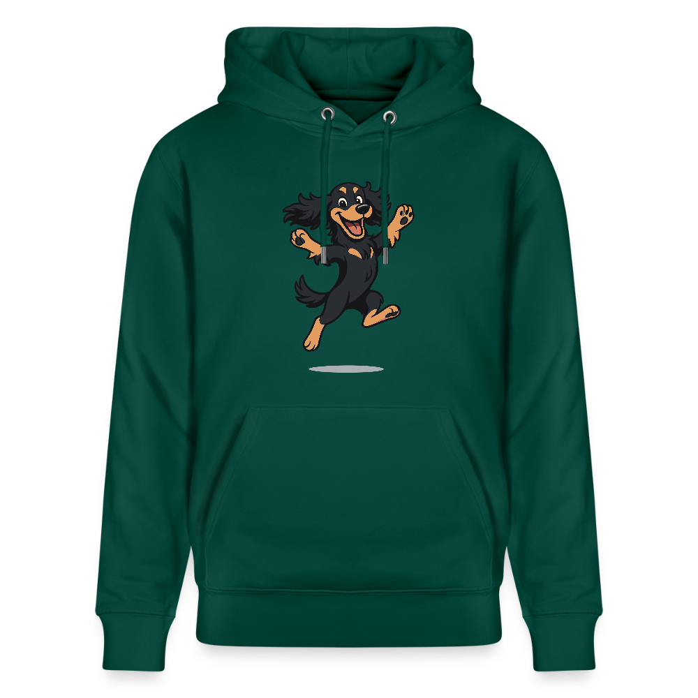 Cocker Spaniel Hoodie - fröhlicher hüpfender Cartoon  – lustiges Hundemotiv voller Freude, Geschenkidee für Hundeliebhaber und Tierfreunde - Forest