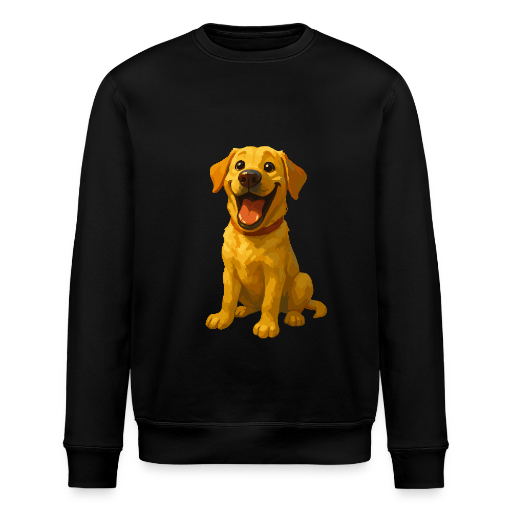 Labrador Sweatshirt – Lachender Cartoon Hund | Lustiges Geschenk für Hundebesitzer, Labrador-Fans und Hundefreunde - Schwarz