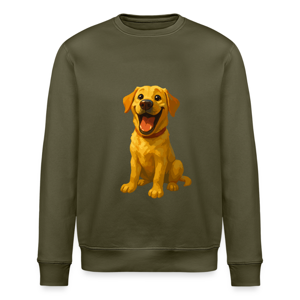 Labrador Sweatshirt – Lachender Cartoon Hund | Lustiges Geschenk für Hundebesitzer, Labrador-Fans und Hundefreunde - Khaki