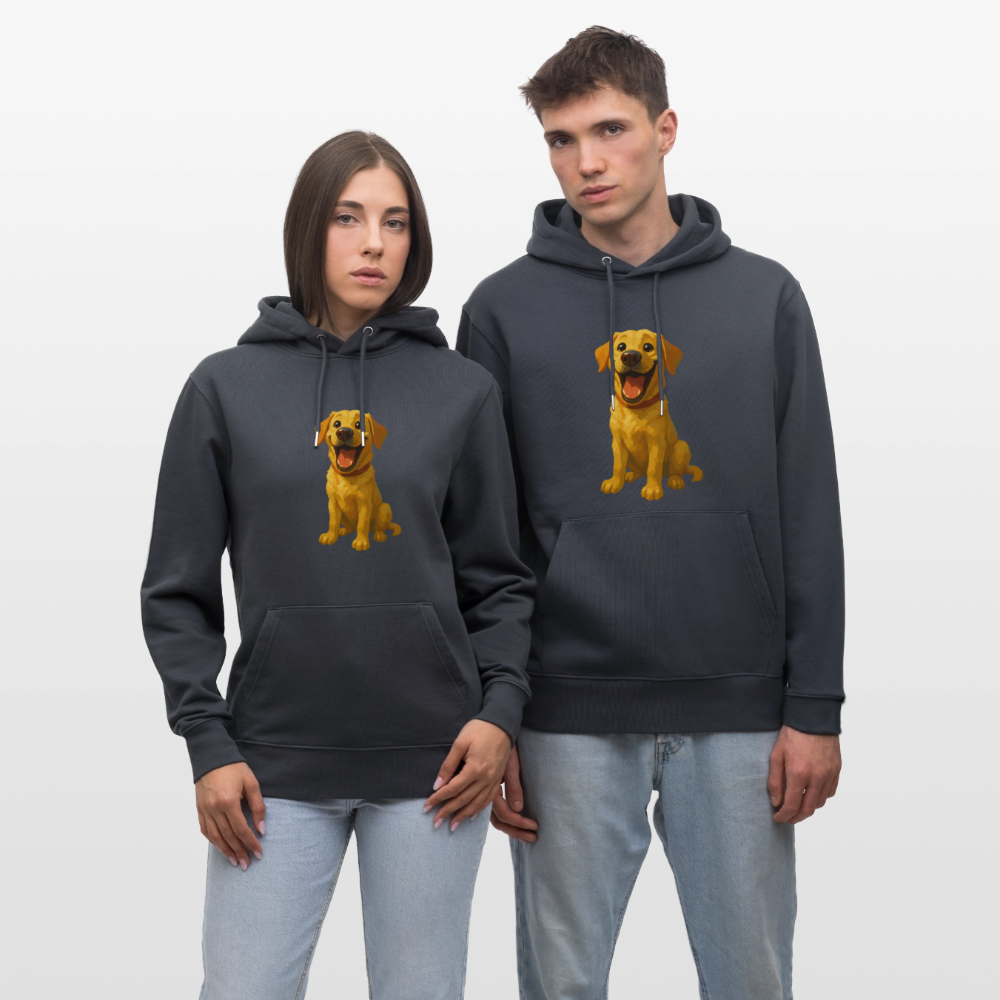 Labrador Hoodie – Lachender Cartoon Hund | Lustiges Geschenk für Hundebesitzer, Labrador-Fans und Hundefreunde - Indigoblau