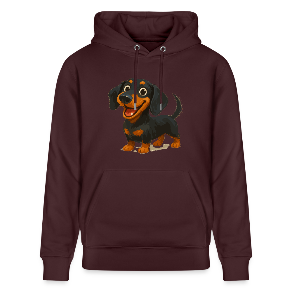 Dackel Hoodie – Fröhlicher Cartoon Dachshund | Niedlicher Hund Pullover Geschenk für Hundefans - Maroon
