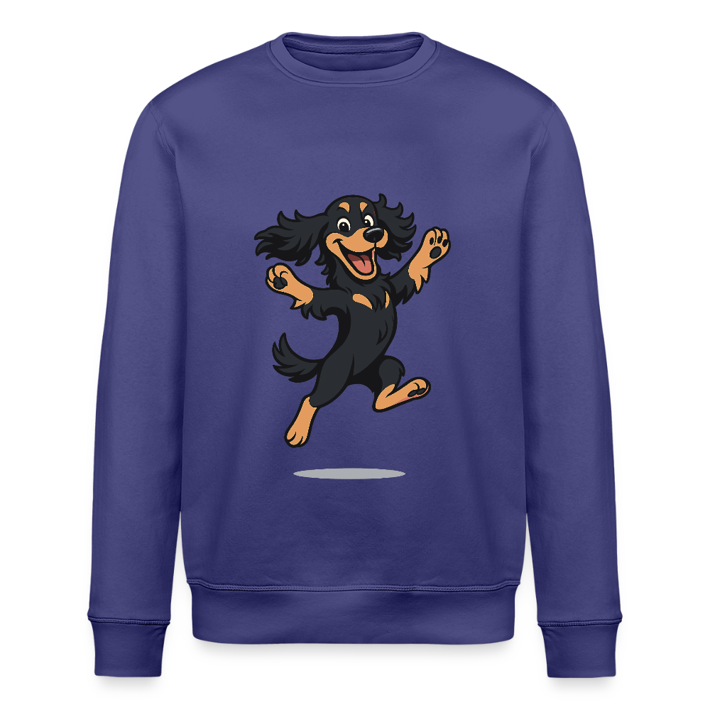 Cocker Spaniel Sweatshirt - fröhlicher hüpfender Cartoon  – lustiges Hundemotiv voller Freude, Geschenkidee für Hundeliebhaber und Tierfreunde - Dämmerung