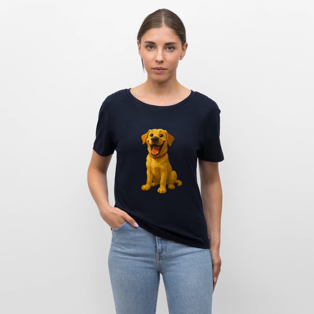 Labrador Shirt – Lachender Cartoon Hund | Lustiges Geschenk für Hundebesitzer, Labrador-Fans und Hundefreunde - Navy