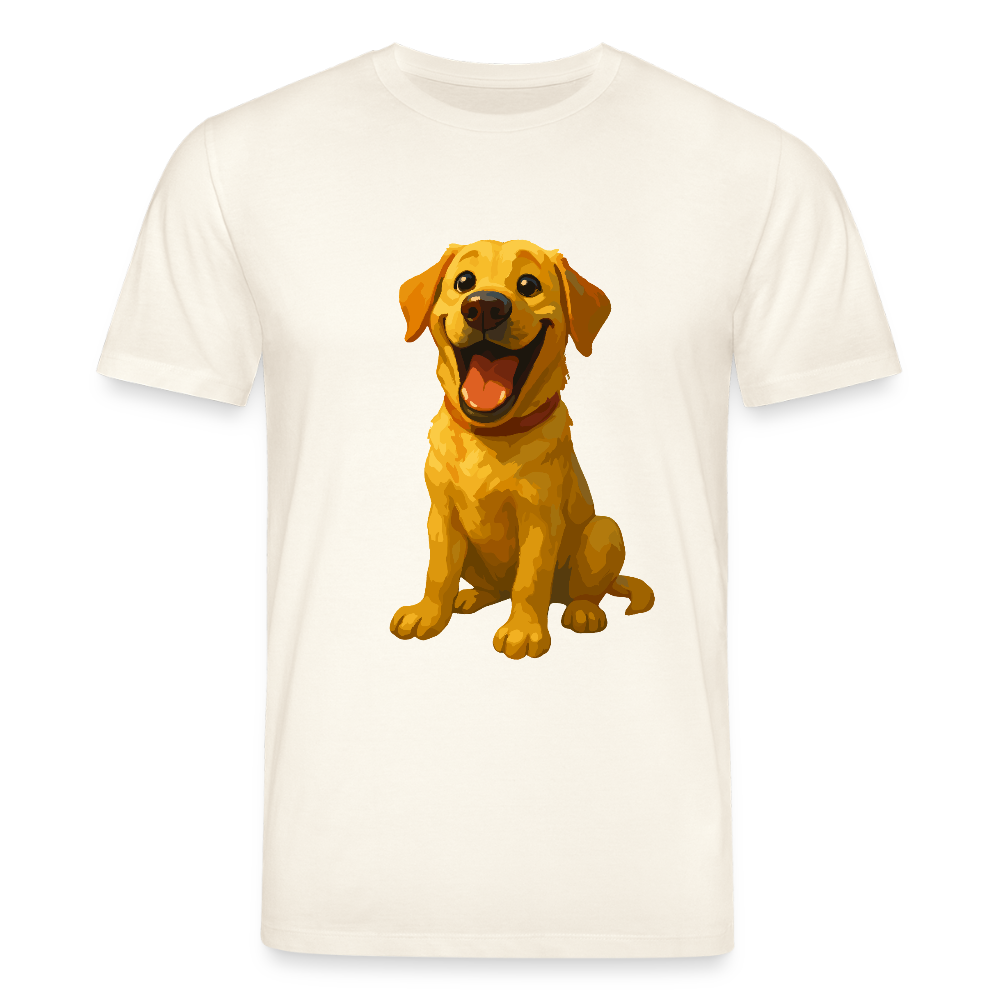 Labrador T-Shirt – Lachender Cartoon Hund | Lustiges Geschenk für Hundebesitzer, Labrador-Fans und Hundefreunde - Naturweiß