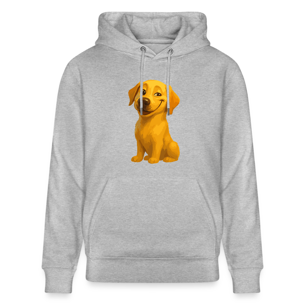 Labrador Hoodie – Grinsender Cartoon Hund | Lustiges Geschenk für Hundebesitzer, Hundefans und Labrador-Liebhaber - Grau meliert