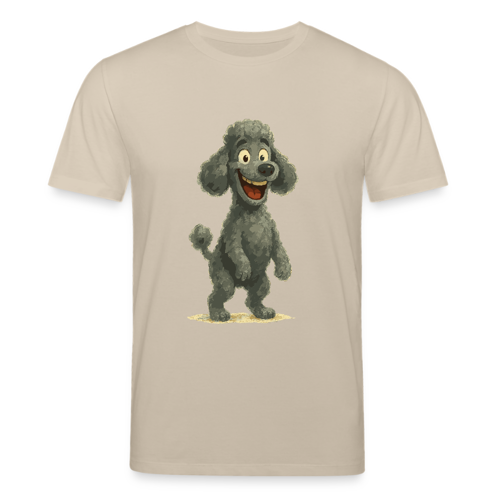 Pudel T-Shirt mit breitem Grinsen Lustiger Cartoon – Witziges Hunde Design für Pudel Fans und Hundeliebhaber - Beige