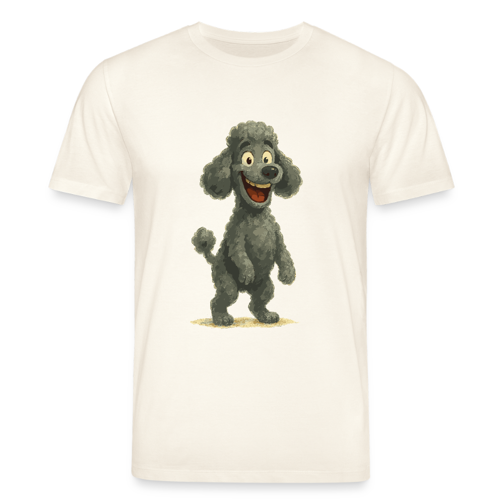 Pudel T-Shirt mit breitem Grinsen Lustiger Cartoon – Witziges Hunde Design für Pudel Fans und Hundeliebhaber - Naturweiß