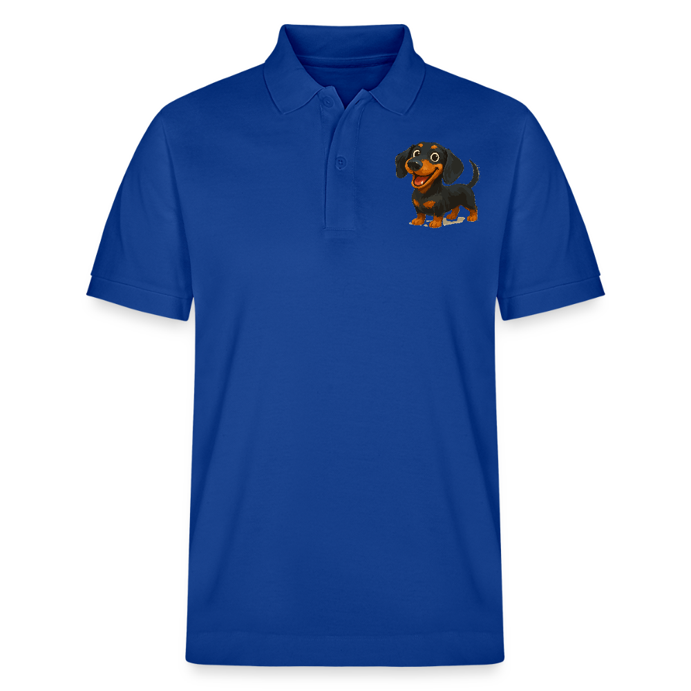 Dackel Poloshirt – Fröhlicher Cartoon Dachshund | Niedlicher Hund Pullover Geschenk für Hundefans - Dunkelblau