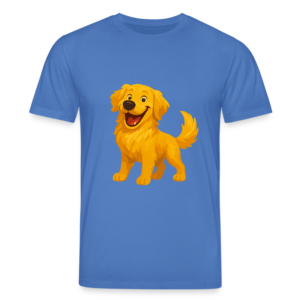 Golden Retriever T-Shirt Fröhlicher Cartoon – lachendes Hundemotiv, süßes Geschenk für Hundeliebhaber und Tierfreunde - Achtsames Blau