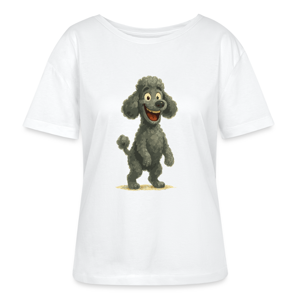 Pudel Shirt mit breitem Grinsen Lustiger Cartoon – Witziges Hunde Design für Pudel Fans und Hundeliebhaber - Weiß