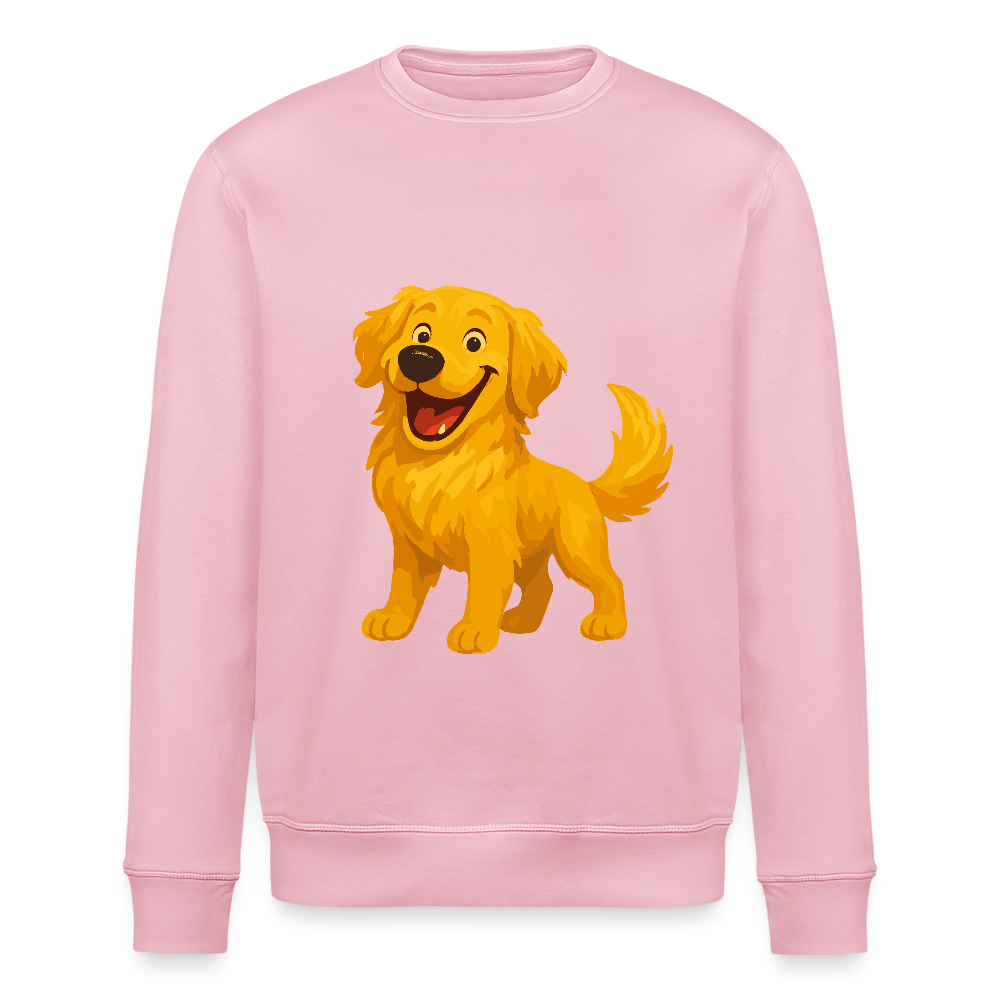 Golden Retriever Sweatshirt Fröhlicher Cartoon – lachendes Hundemotiv, süßes Geschenk für Hundeliebhaber und Tierfreunde - Hellrosa