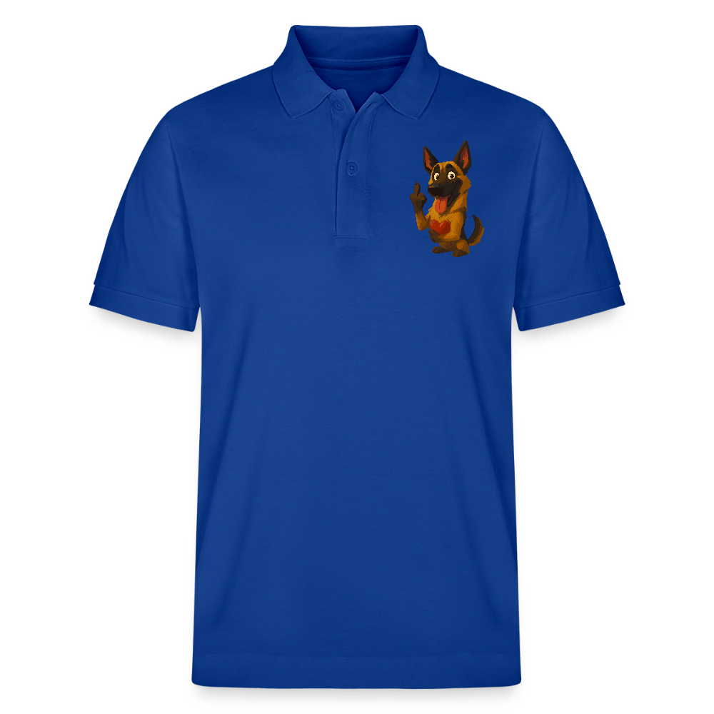 Frecher Malinois Poloshirt mit Herz – witziges und provokantes Hunde Cartoon Motiv für Hundeliebhaber mit Sinn für Humor - Dunkelblau
