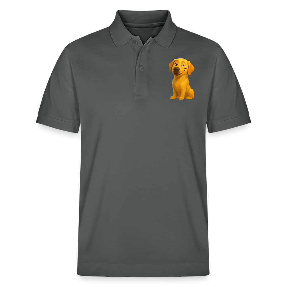 Labrador Poloshirt – Grinsender Cartoon Hund | Lustiges Geschenk für Hundebesitzer, Hundefans und Labrador-Liebhaber - Anthrazit