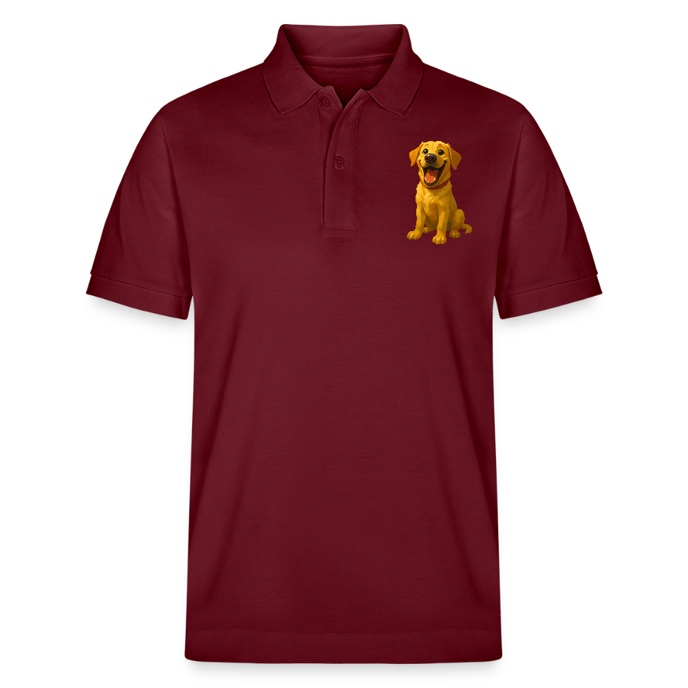 Labrador Poloshirt – Lachender Cartoon Hund | Lustiges Geschenk für Hundebesitzer, Labrador-Fans und Hundefreunde - Burgunderrot