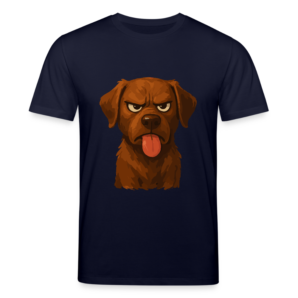 Labrador T-Shirt – Frecher Cartoon Hund mit Zunge | Lustiges Geschenk für Hundefans und Hundebesitzer - Navy