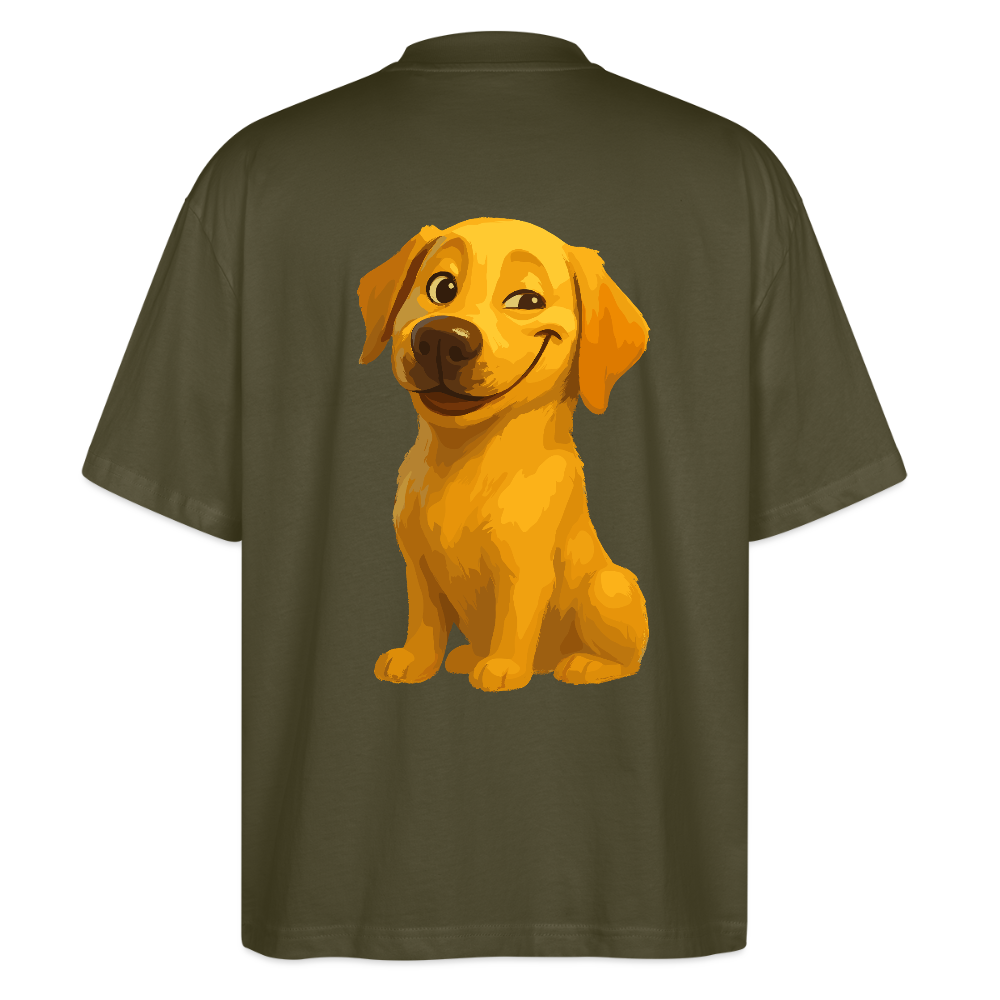 Labrador Oversized – Grinsender Cartoon Hund | Lustiges Geschenk für Hundebesitzer, Hundefans und Labrador-Liebhaber - Khaki