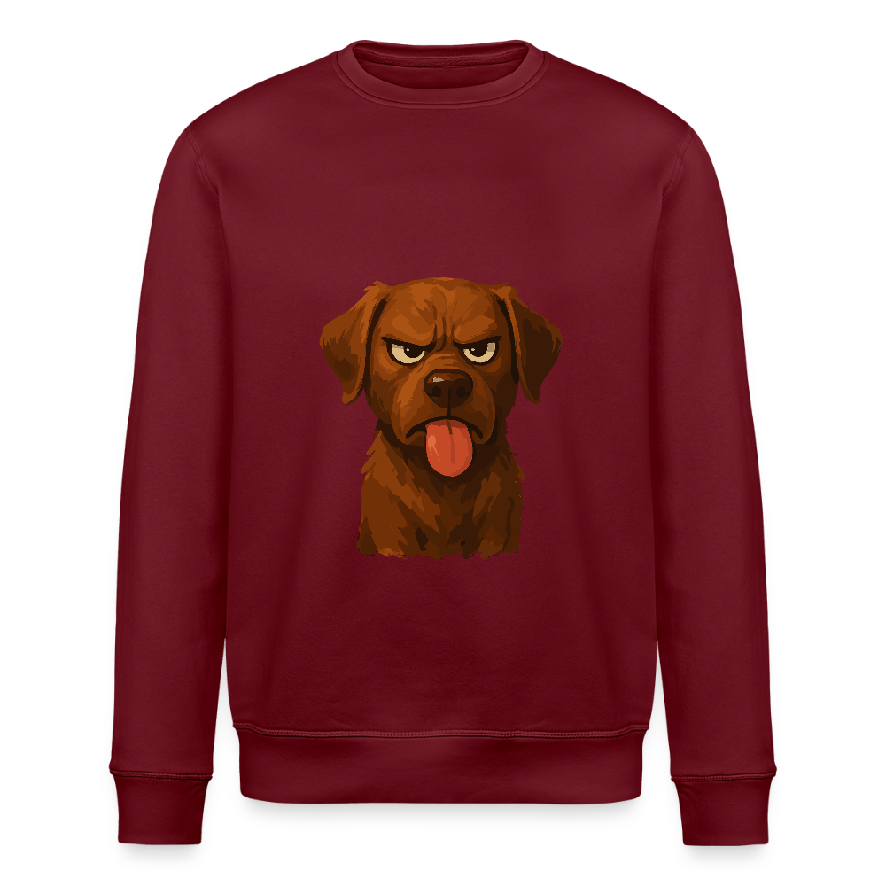 Labrador Sweatshirt – Frecher Cartoon Hund mit Zunge | Lustiges Geschenk für Hundefans und Hundebesitzer - Burgunderrot
