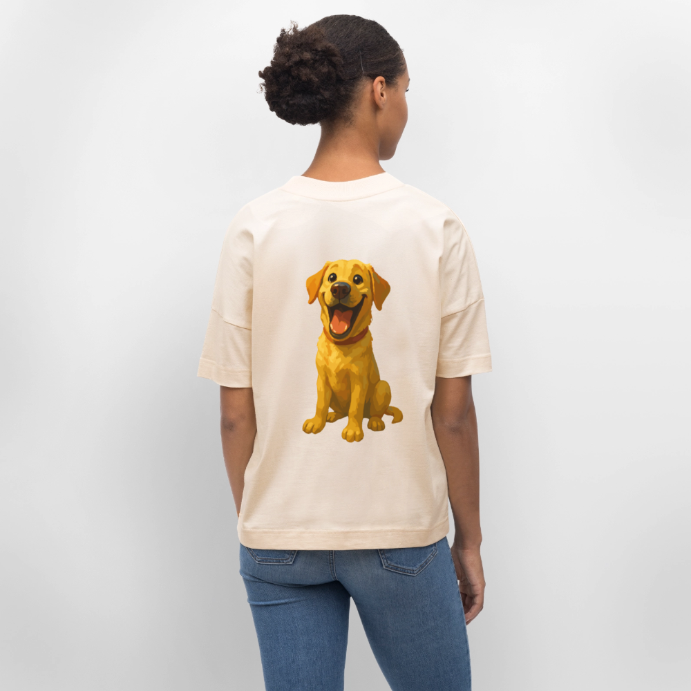 Labrador Oversized – Lachender Cartoon Hund | Lustiges Geschenk für Hundebesitzer, Labrador-Fans und Hundefreunde - Weißgrau