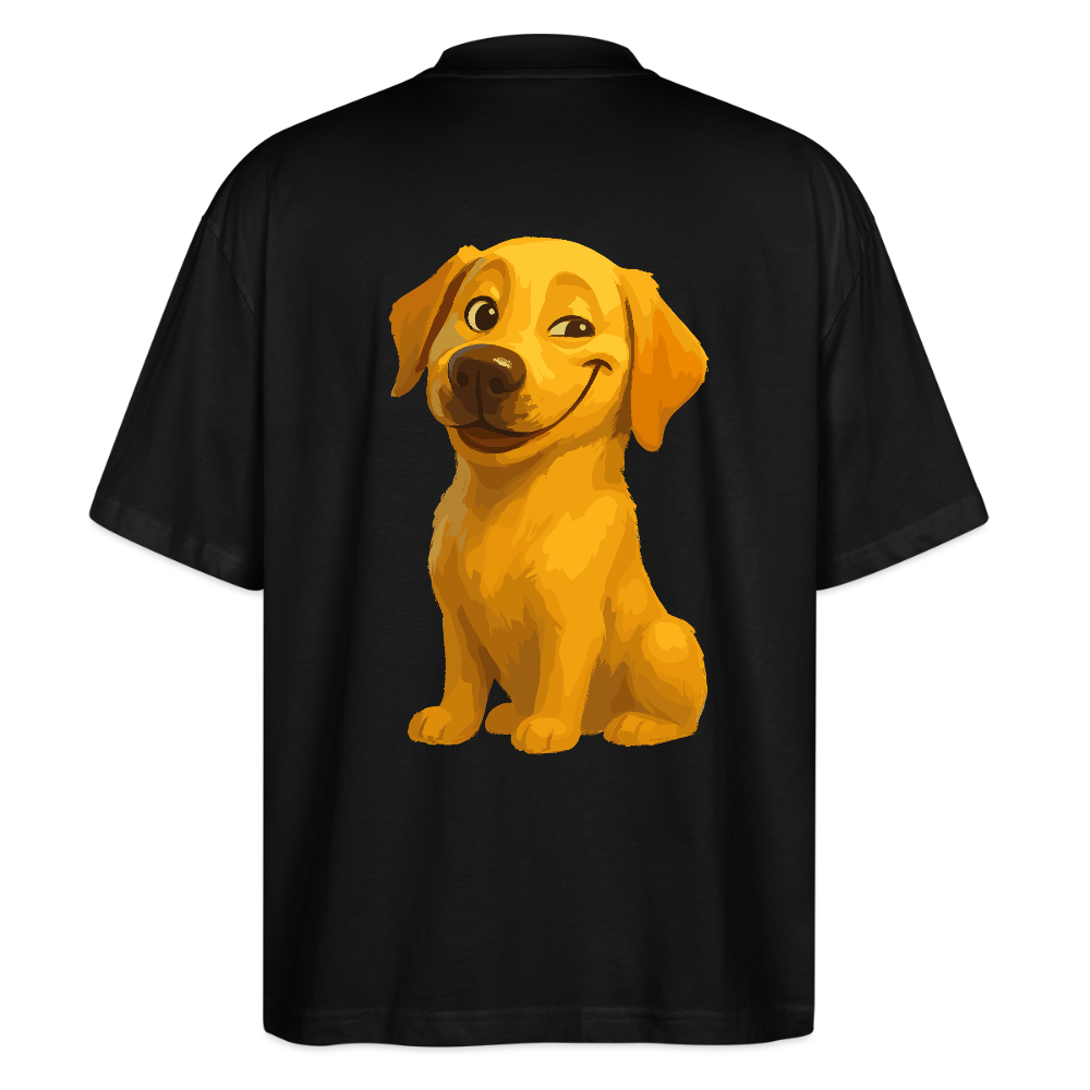 Labrador Oversized – Grinsender Cartoon Hund | Lustiges Geschenk für Hundebesitzer, Hundefans und Labrador-Liebhaber - Schwarz