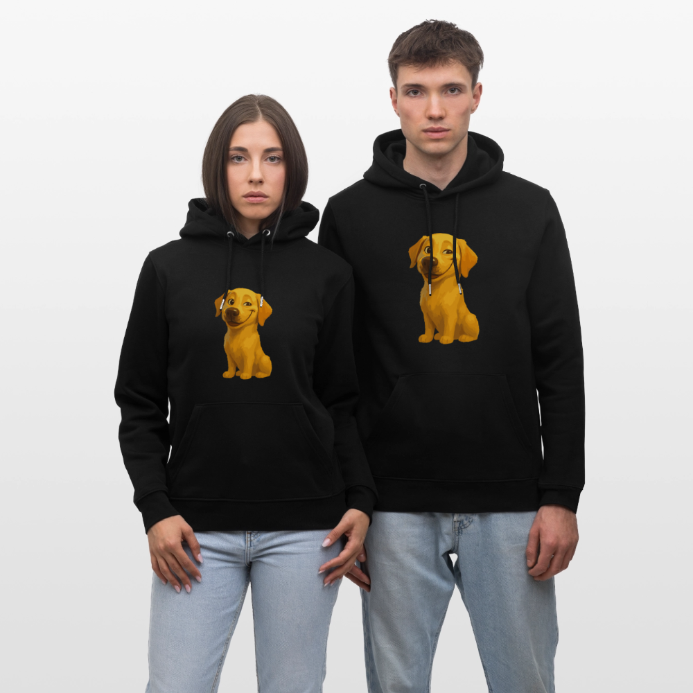 Labrador Hoodie – Grinsender Cartoon Hund | Lustiges Geschenk für Hundebesitzer, Hundefans und Labrador-Liebhaber - Schwarz