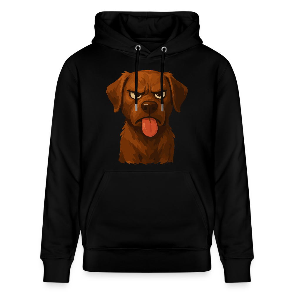Labrador Hoddie – Frecher Cartoon Hund mit Zunge | Lustiges Geschenk für Hundefans und Hundebesitzer - Schwarz