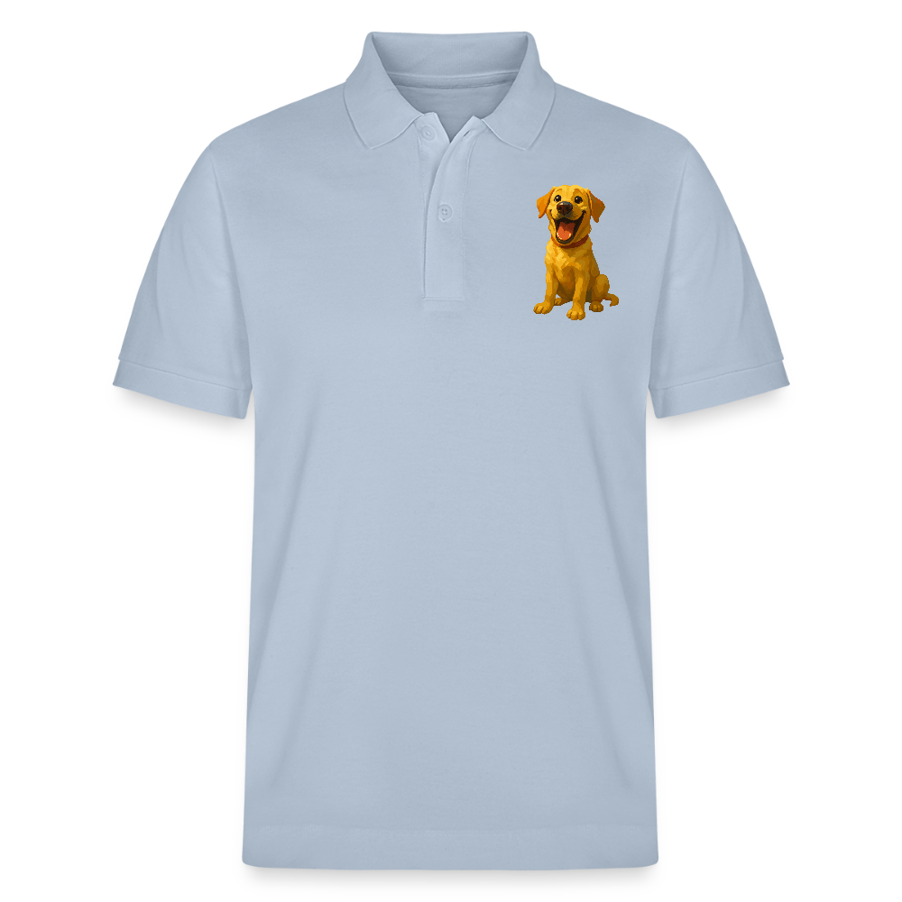 Labrador Poloshirt – Lachender Cartoon Hund | Lustiges Geschenk für Hundebesitzer, Labrador-Fans und Hundefreunde - sky Blue