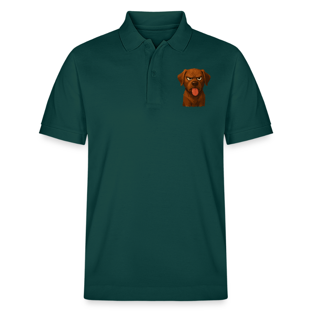 Labrador Poloshirt – Frecher Cartoon Hund mit Zunge | Lustiges Geschenk für Hundefans und Hundebesitzer - Glasiertes Grün