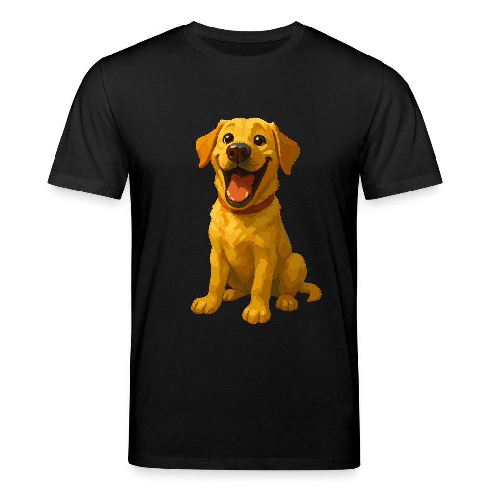 Labrador T-Shirt – Lachender Cartoon Hund | Lustiges Geschenk für Hundebesitzer, Labrador-Fans und Hundefreunde - Schwarz