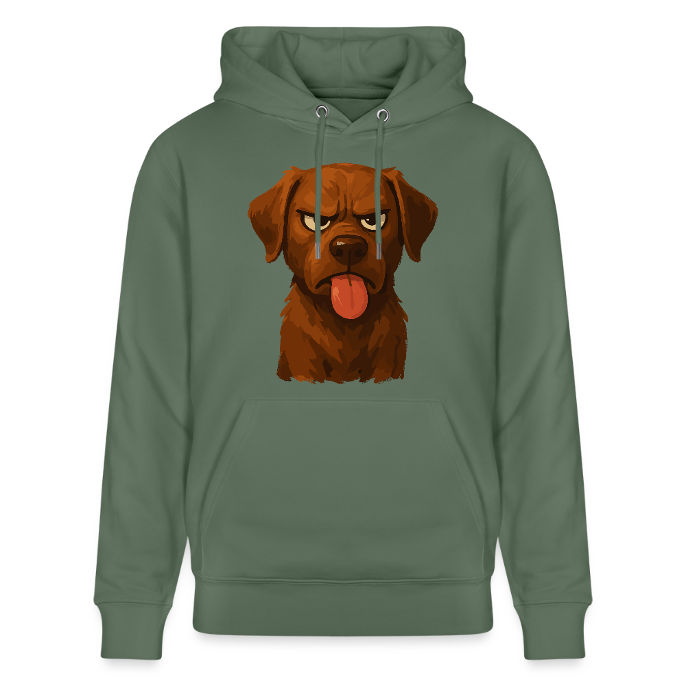 Labrador Hoddie – Frecher Cartoon Hund mit Zunge | Lustiges Geschenk für Hundefans und Hundebesitzer - Tanngrün