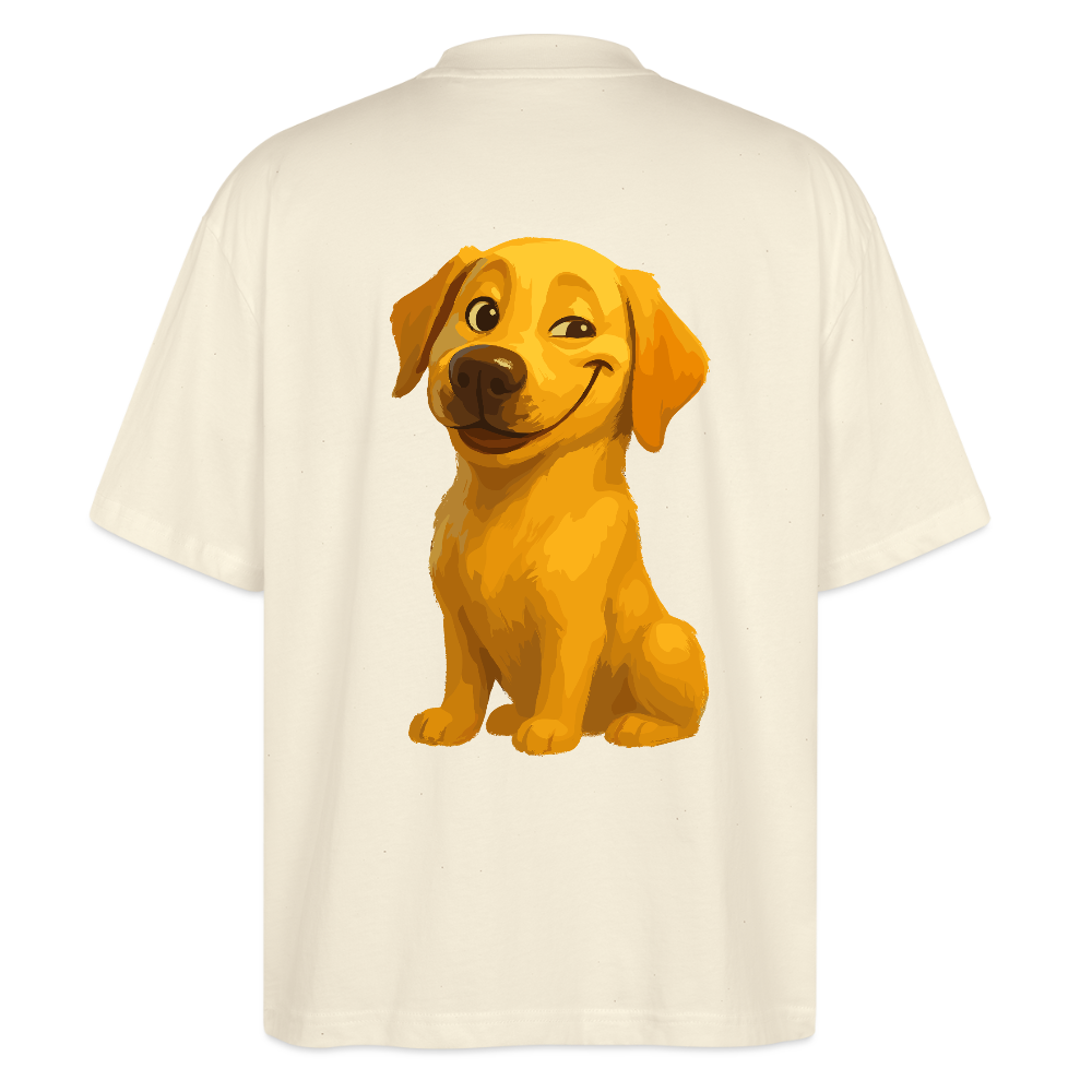 Labrador Oversized – Grinsender Cartoon Hund | Lustiges Geschenk für Hundebesitzer, Hundefans und Labrador-Liebhaber - Weißgrau