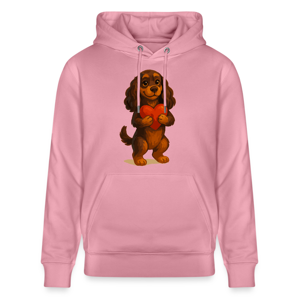 Cocker Spaniel Hoodie mit Herz – Süßer Cartoon Hund, perfektes Motiv für Valentinstag und Hundeliebhaber - Lila Traum