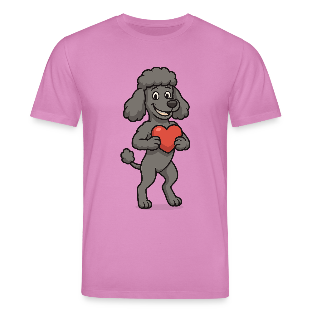 Pudel T- Shirt mit Herz Cartoon – Liebevolles Hunde Motiv für Valentinstag, Geschenke und Hundeliebhaber - Pink