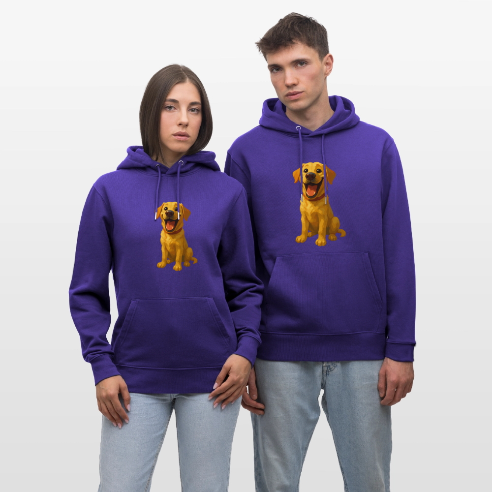 Labrador Hoodie – Lachender Cartoon Hund | Lustiges Geschenk für Hundebesitzer, Labrador-Fans und Hundefreunde - Purple Love