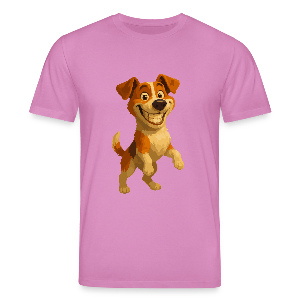Jack Russell Terrier T-Shirt breit grinsend – süßer Cartoon Hund, lustiges Motiv für Hundeliebhaber & Geschenkidee für Tierfreunde - Pink