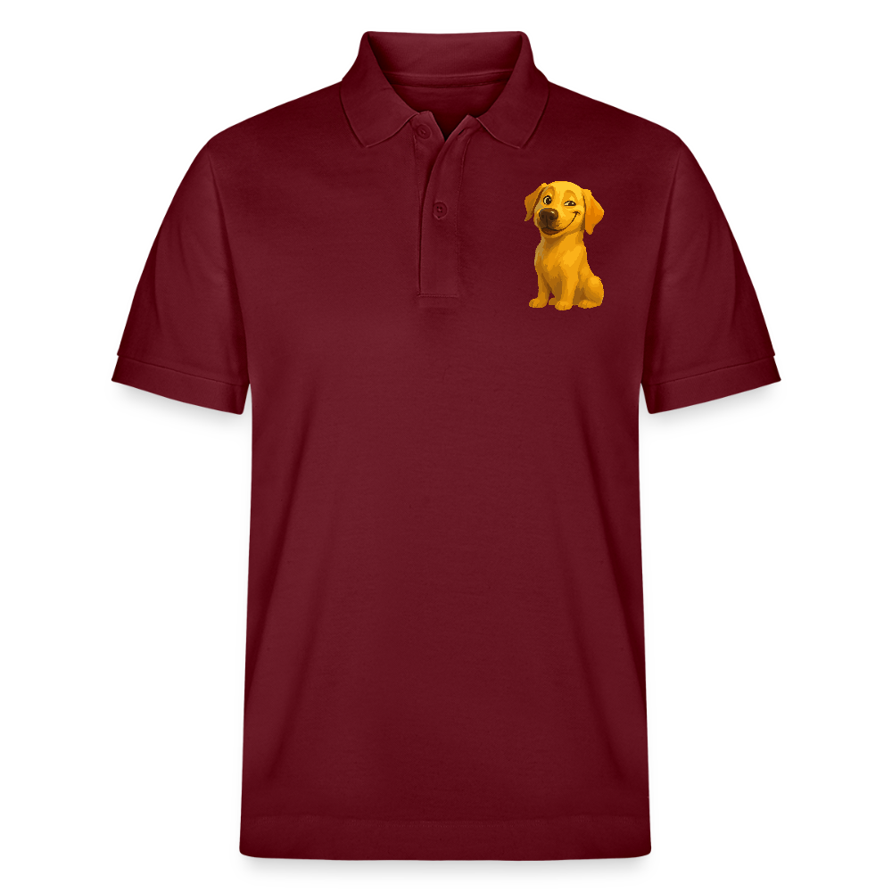 Labrador Poloshirt – Grinsender Cartoon Hund | Lustiges Geschenk für Hundebesitzer, Hundefans und Labrador-Liebhaber - Burgunderrot