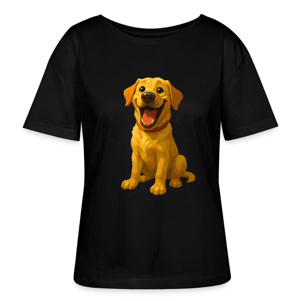 Labrador Shirt – Lachender Cartoon Hund | Lustiges Geschenk für Hundebesitzer, Labrador-Fans und Hundefreunde - Schwarz