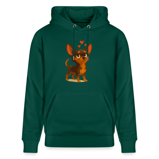 Verliebter Chihuahua Hoodie Cartoon Hund mit Herzen – süßes romantisches Tiermotiv, Geschenkidee für Valentinstag und Hundefans - Forest
