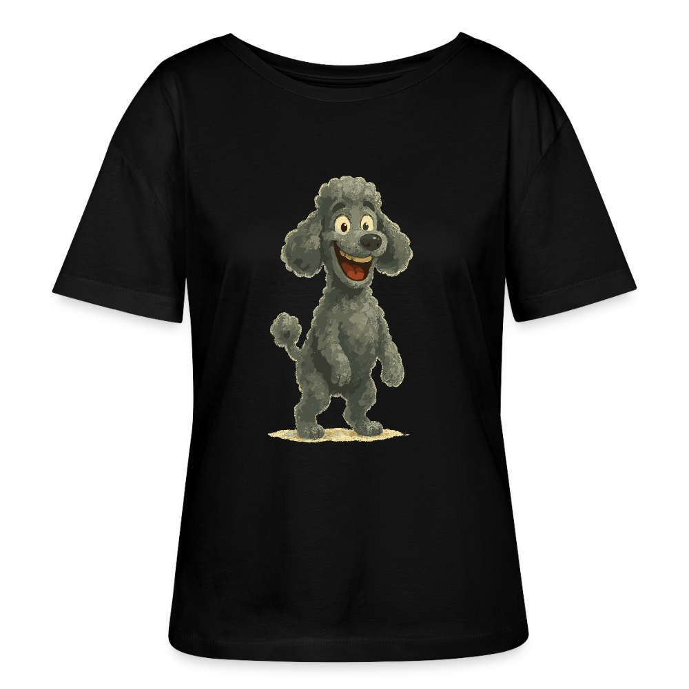 Pudel Shirt mit breitem Grinsen Lustiger Cartoon – Witziges Hunde Design für Pudel Fans und Hundeliebhaber - Schwarz